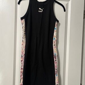 Puma Black Sleeveless Mini Dress with Colorful Side Panels